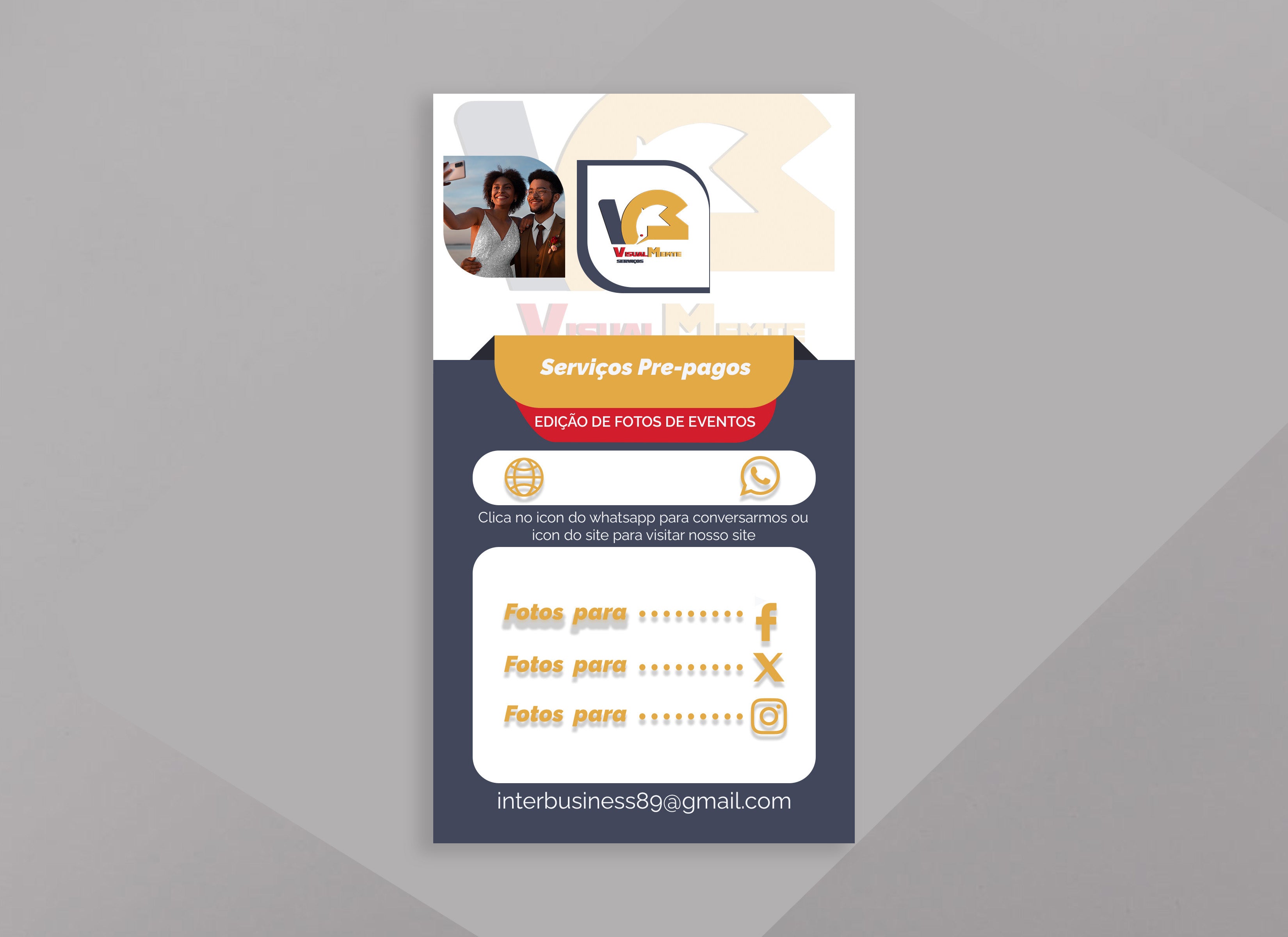 Cartão de Serviços  de Fotos Pre-pago