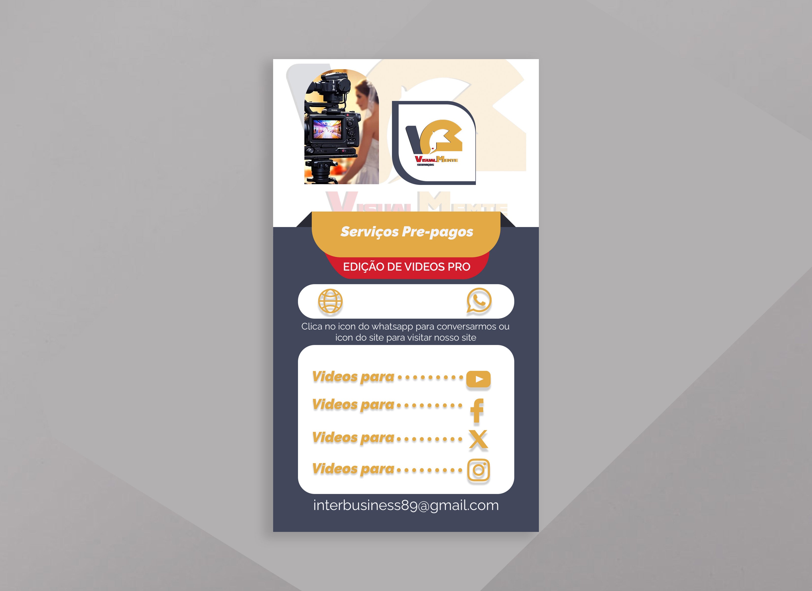 Cartão de Serviços de videos Pre-pago